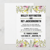 met de hand geschilde bloemen kaart (Voorkant / Achterkant)