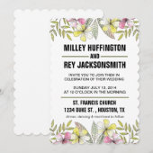 met de hand geschilde bloemen kaart (Voorkant / Achterkant)