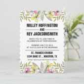 met de hand geschilde bloemen kaart (Staand voorkant)