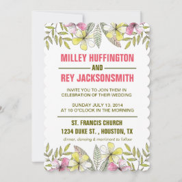 met de hand geschilde bloemen kaart