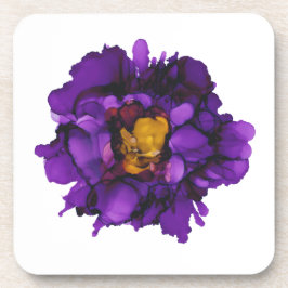 Met de hand geschilde druiven/paarse pony bier onderzetter