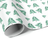 Met de hand geschilde kerstboomschilfers met Water Cadeaupapier (Rol Hoek)