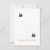 Met de hand geschilde ondoorzichtige kerstbomen vo kaart (Achterkant)