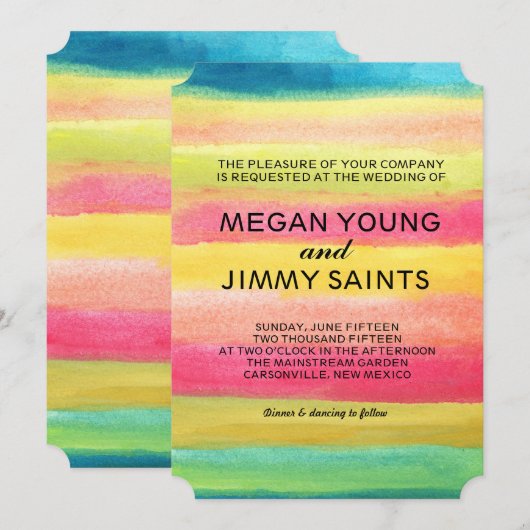 met de hand geschilde waterverf kaart (Voorkant / Achterkant)