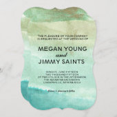 met de hand geschilde waterverf kaart (Voorkant / Achterkant)