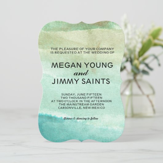 met de hand geschilde waterverf kaart (Staand voorkant)