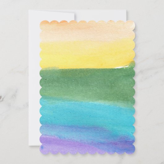 met de hand geschilde waterverf kaart (Achterkant)