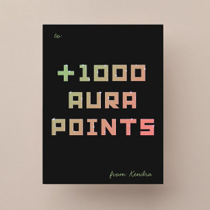 Met de hand geschilderd + 1000 Aura-punten Feestdagenkaart
