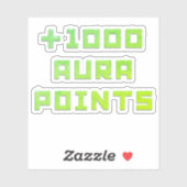 Met de hand geschilderd + 1000 Aura punten  Sticker (Vel)
