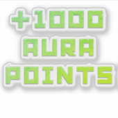Met de hand geschilderd + 1000 Aura punten  Sticker (Voorkant)
