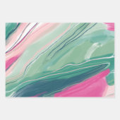 Met de hand geschilderd abstract schilderij, groen inpakpapier vel (Voorkant)