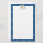 Met de hand geschilderd aquarel bloemmotief briefp (Voorkant)