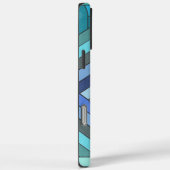 Met de hand geschilderd blauw geometrisch driehoek Case-Mate iPhone case (Achterkant / Rechts)
