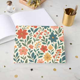 Met de hand geschilderd bloemmotief – Kleurrijk bo Gastenboek