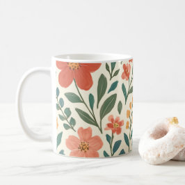 Met de Hand Geschilderd Bloemmotief – Kleurrijk Bo Koffiemok