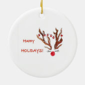 Met de Hand Geschilderd Design Rendier Kerst Ornam Keramisch Ornament (Achterkant)