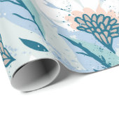 met de hand geschilderd floreel patroon met groot cadeaupapier (Rol Hoek)