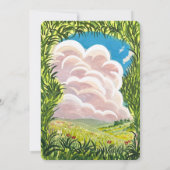Met de hand geschilderd geïllustreerd Landschap Br Kaart (Achterkant)