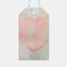 Met de hand geschilderd godinnenhart cadeaulabel