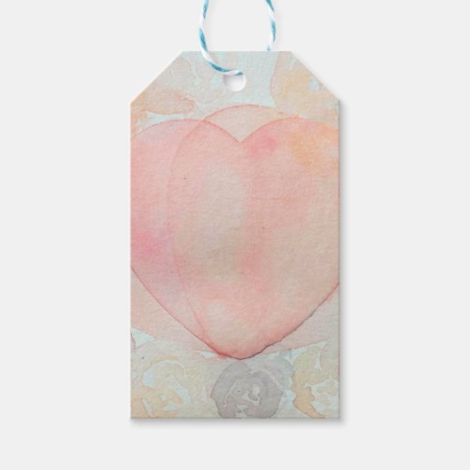 Met de hand geschilderd godinnenhart cadeaulabel (Voorkant)