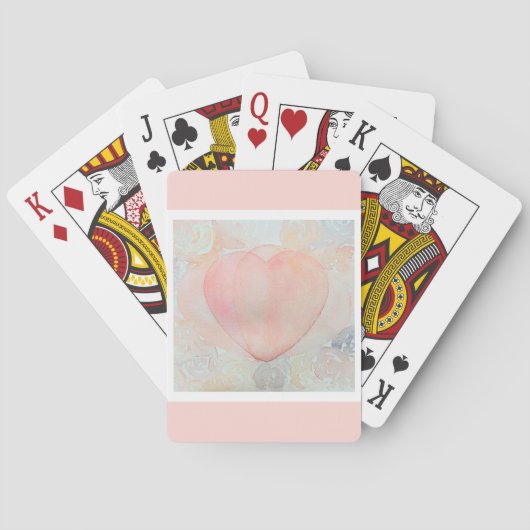 Met de hand geschilderd godinnenhart pokerkaarten (Achterkant)