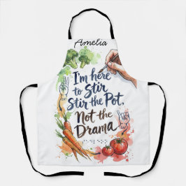 Met de hand geschilderd grappig kookgeschenk voor schort