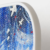 Met de hand geschilderd patriottisch ontwerp  pickleball paddle (Links Detail)