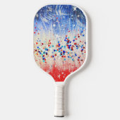Met de hand geschilderd patriottisch ontwerp  pickleball paddle (Achterkant)