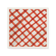 Met de hand geschilderd rood aquarel gingham ruitp