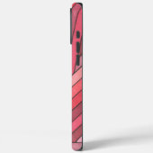 Met de hand geschilderd rood geometrisch streepdes Case-Mate iPhone case (Achterkant / Links)