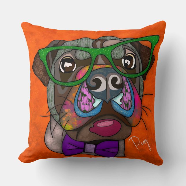 Met de hand geschilderd Sierkussen (Voorkant)