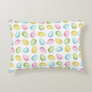 Met de hand geschilderd watercolor pastel Paaseier Accent Kussen