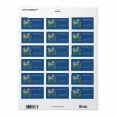 Met de hand geschilderd waterverf bloemendecoratie etiket (Full Sheet)