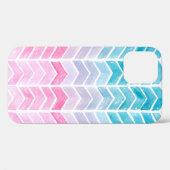 Met de hand geschilderd waterverf, geometrisch bla Case-Mate iPhone case (Achterkant (horizontaal))