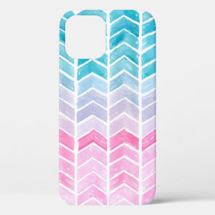 Met de hand geschilderd waterverf, geometrisch bla Case-Mate iPhone case