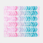 Met de hand geschilderd waterverf, geometrisch bla fleece deken (Voorkant (Horizontaal))
