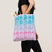 Met de hand geschilderd waterverf, geometrisch bla tote bag (Dichtbij)