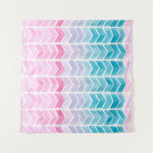 Met de hand geschilderd waterverf, geometrisch bla wandkleed (Voorkant (horizontaal))