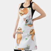 Met de hand geschilderd waterverf tropisch schatti schort (Insitu)