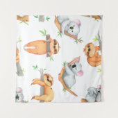 Met de hand geschilderd waterverf tropisch schatti wandkleed (Voorkant (horizontaal))