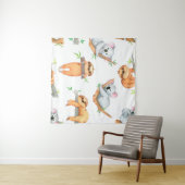 Met de hand geschilderd waterverf tropisch schatti wandkleed (In Situ (horizontaal))