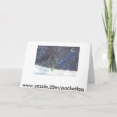 Met de hand geschilderd Wenskaart 02 van Kerstmis Feestdagen Kaart (Achterkant)