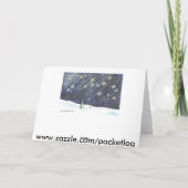 Met de hand geschilderd Wenskaart 03 van Kerstmis Feestdagen Kaart (Achterkant)