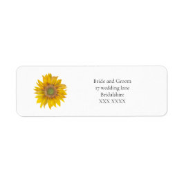 Met de hand geschilderd Zonnebloem Retouradres Lab Etiket
