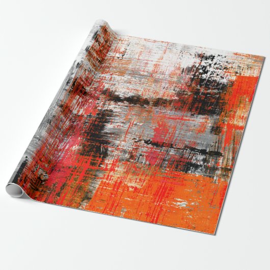 met de hand geschilderde abstracte achtergrondabst cadeaupapier (Uitgerold)