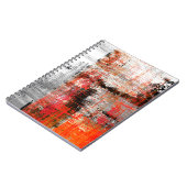 met de hand geschilderde abstracte achtergrondabst notitieboek (Linkerzijde)