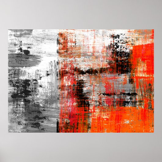 met de hand geschilderde abstracte achtergrondabst poster (Voorkant)