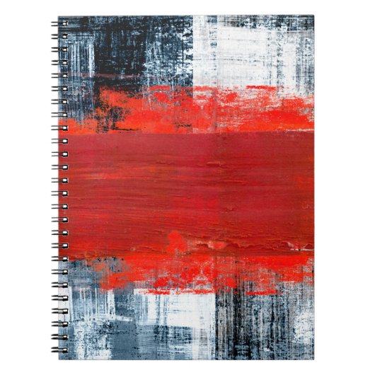 met de hand geschilderde abstracte achtergrondkuns notitieboek (Voorkant)