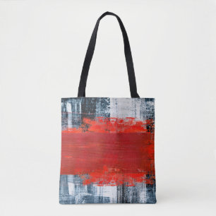 met de hand geschilderde abstracte achtergrondkuns tote bag