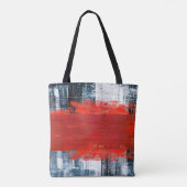 met de hand geschilderde abstracte achtergrondkuns tote bag (Achterkant)